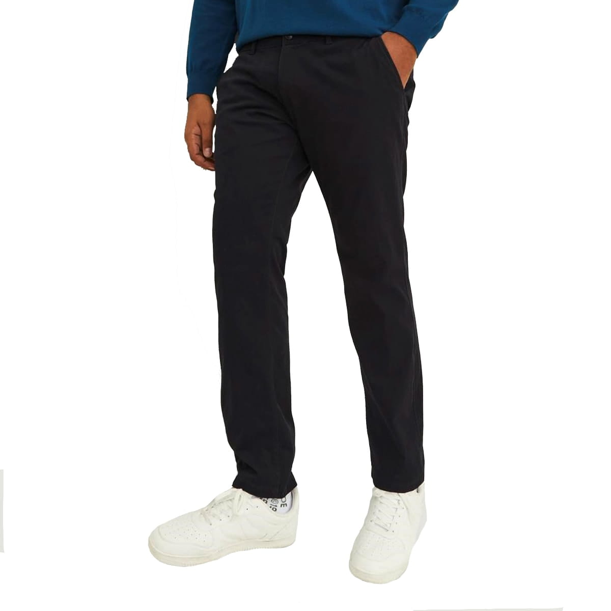 Duże męskie spodnie chinosy Jack &amp; Jones 12243603 czarne