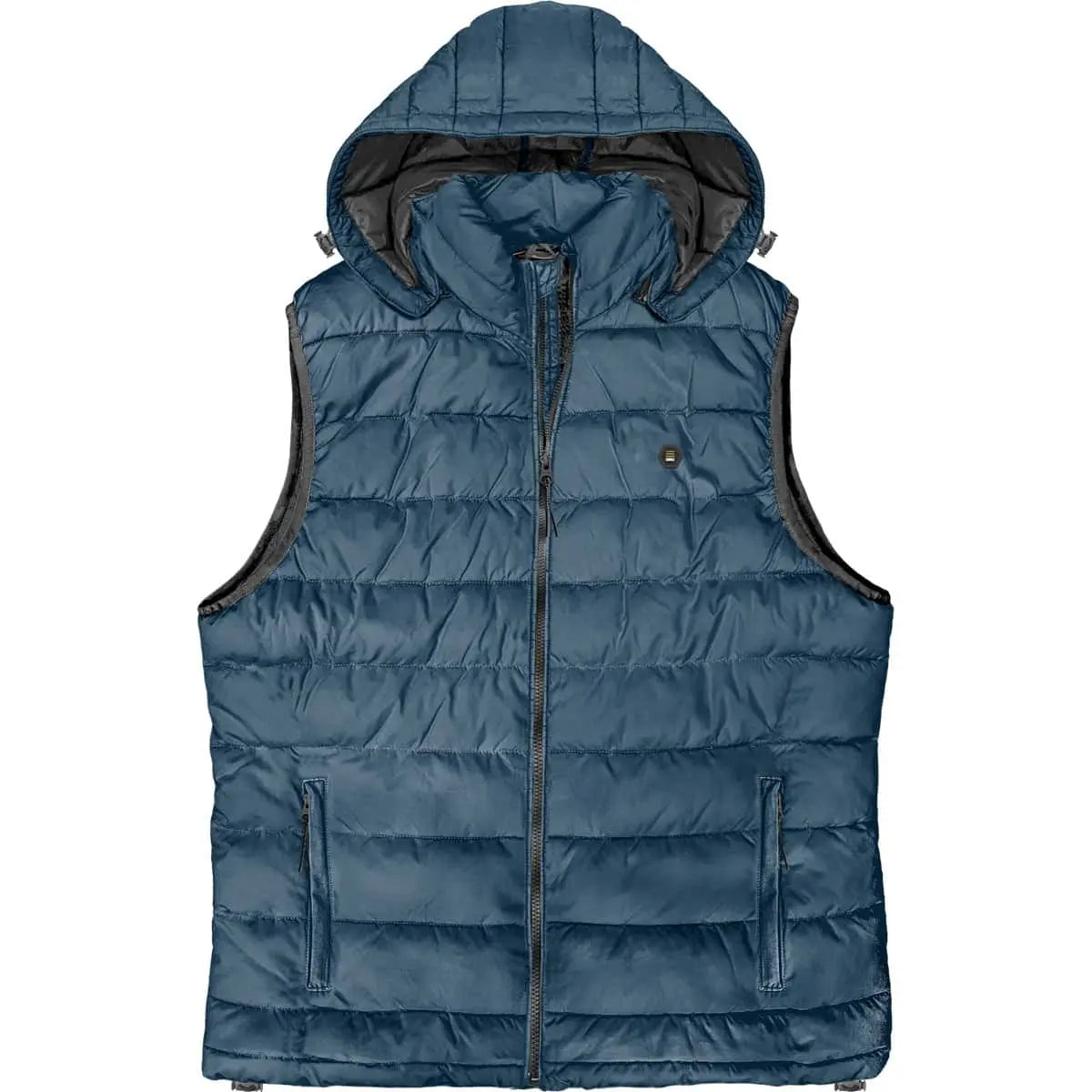 Velká pánská vesta bez rukávů s kapucí Double Urban Outfitters SMJK-2001 tmavě modrá