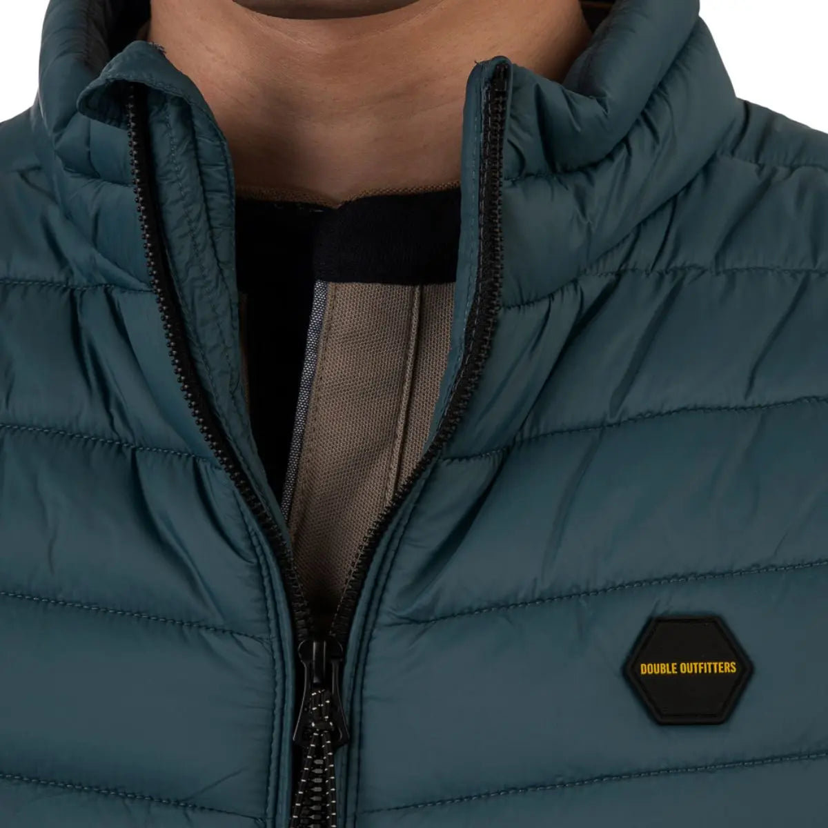 Duży męski bezrękawnik kamizelka na stójce Double Urban Outfitters SMJK-2033 morska