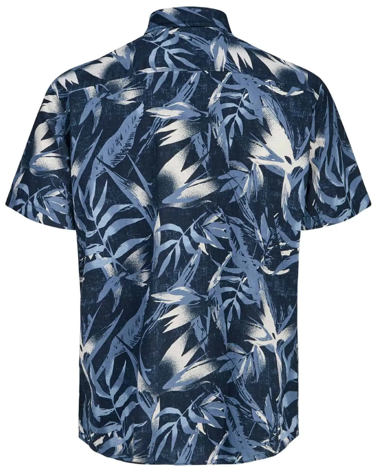 Velká pánská vzorovaná košile s krátkým rukávem a límečkem Jack &amp; Jones 12289670 námořnická modrá
