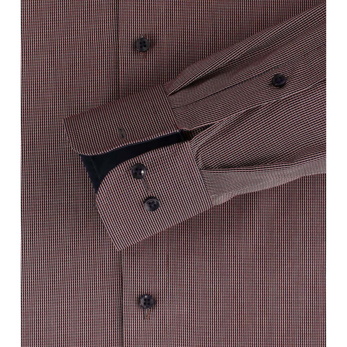 Duża męska elegancka koszula długi rękaw Casa Moda 393310700-201 NON IRON brązowa