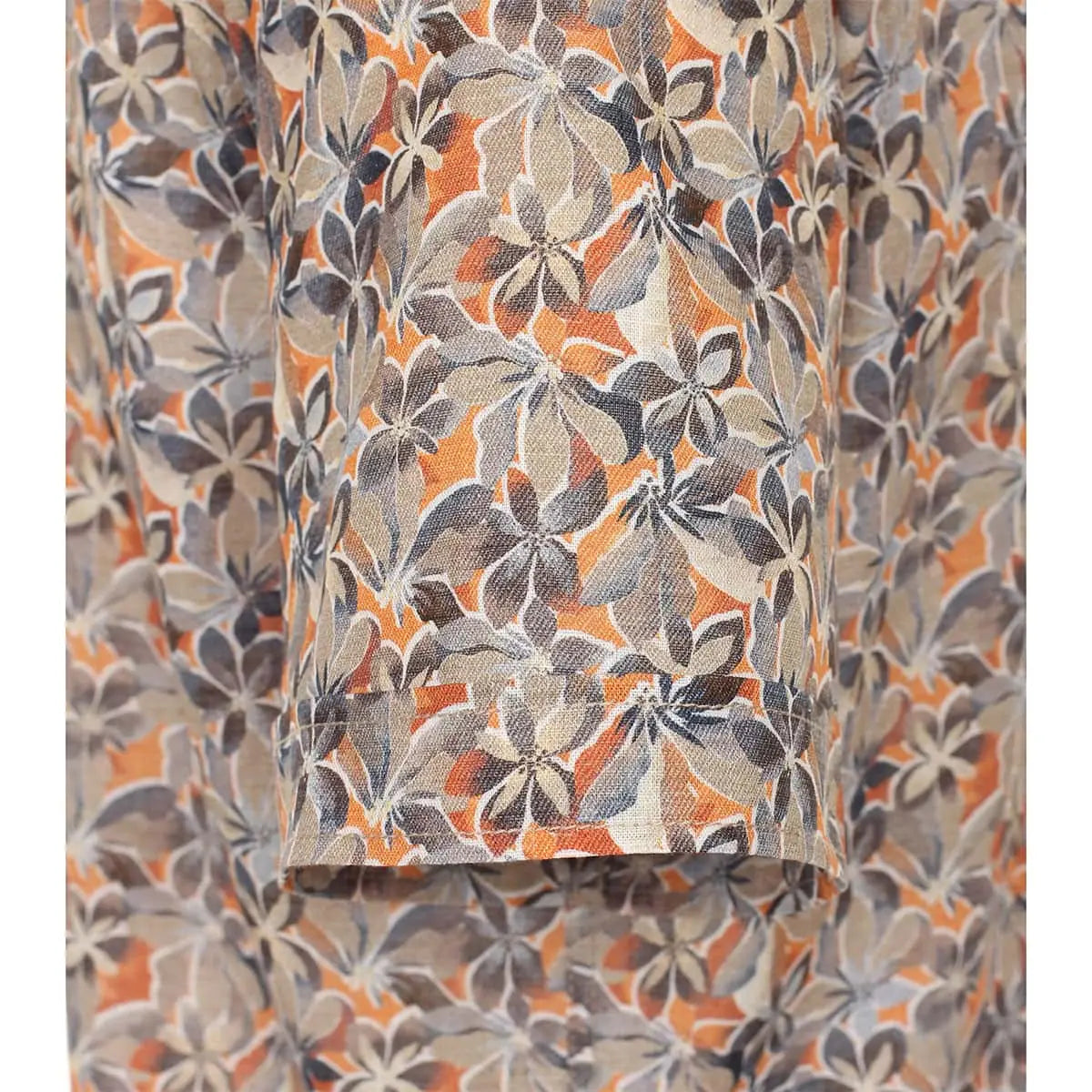 Velká pánská květovaná košile s krátkým rukávem Casa Moda 944202500-450 béžová a oranžová