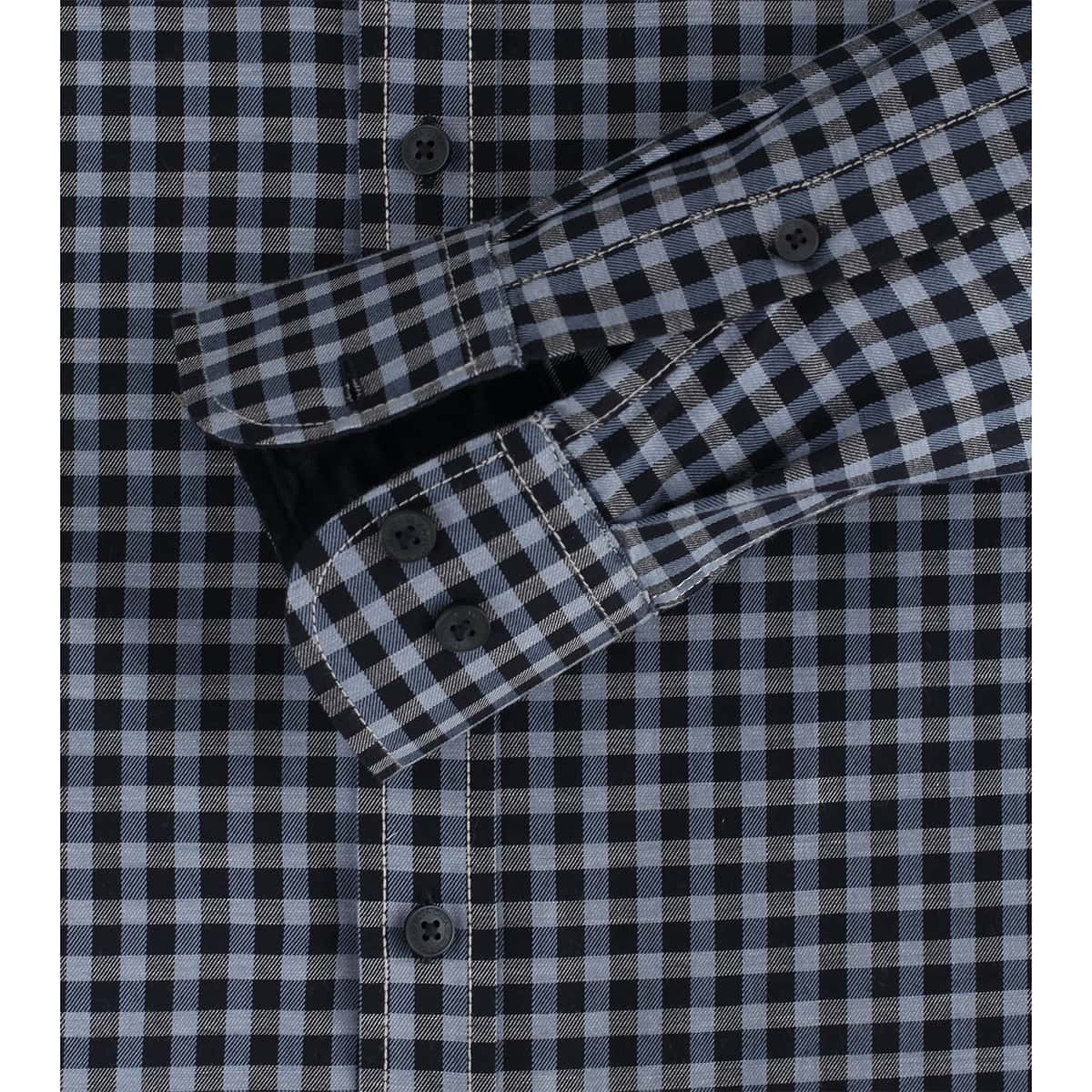 Duża męska koszula w kratę długi rękaw Casa Moda 434110700-100 niebieska