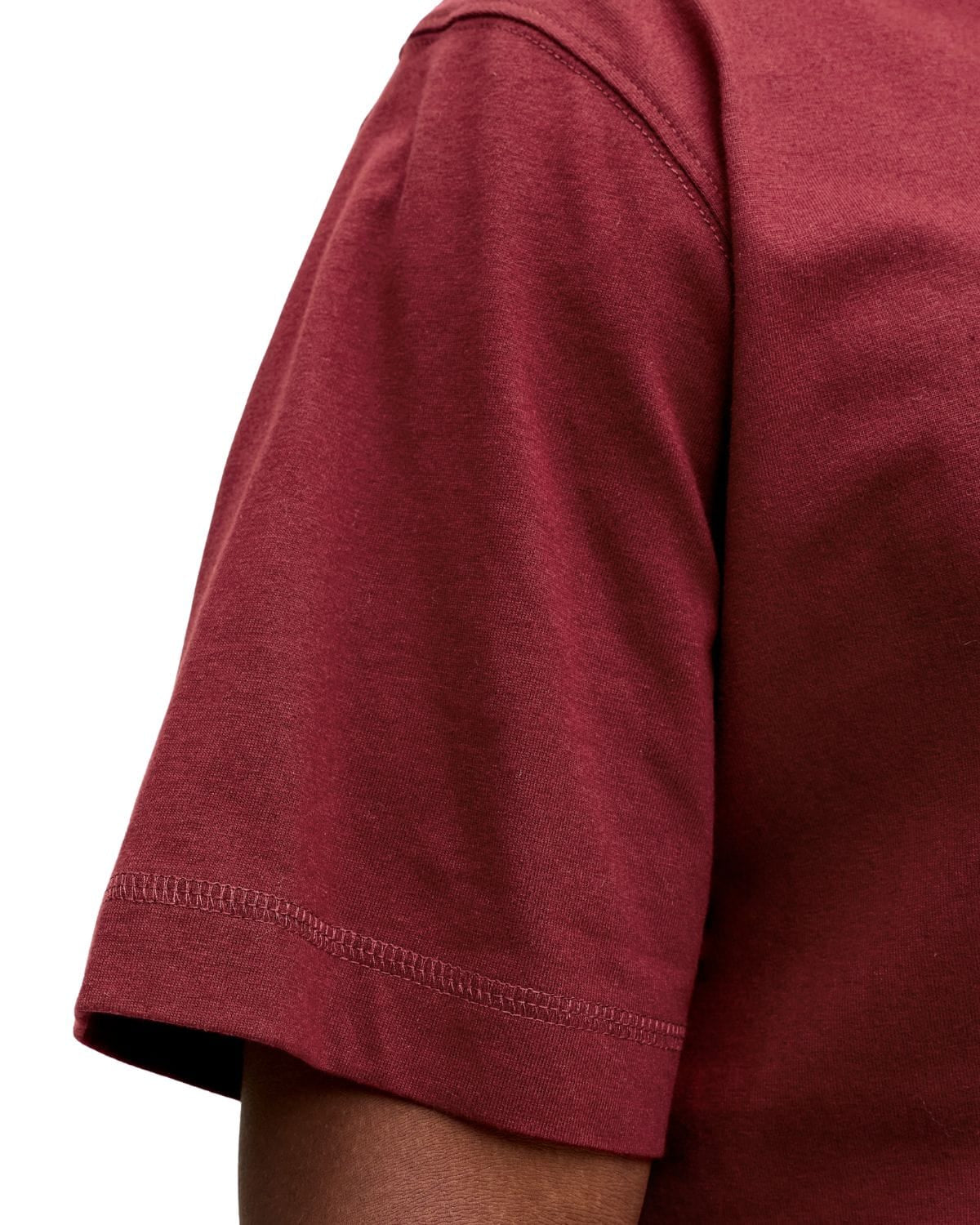 Duża męska koszulka z małym napisem t-shirt Jack &amp; Jones 12284161 bordowy