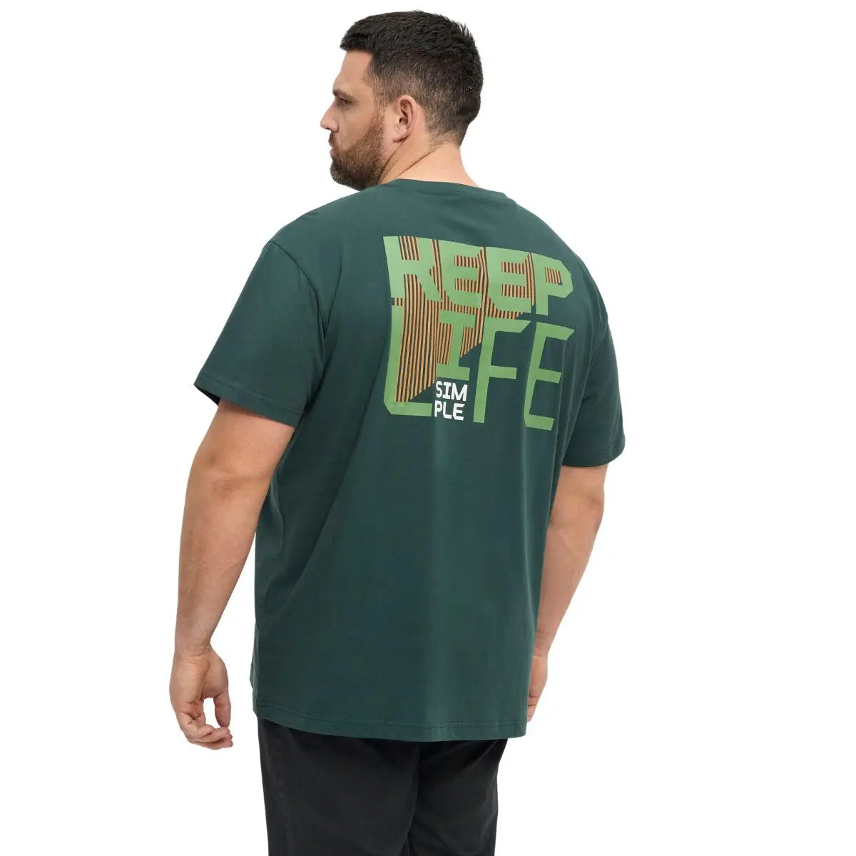 Duży męski t-shirt z krótkim rękawem North Latitude 53107-2573 zielony