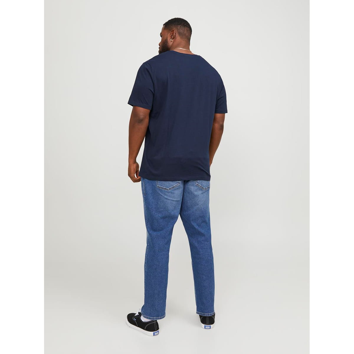 Pánské velké tričko Jack &amp; Jones 12184987 tmavě modrá