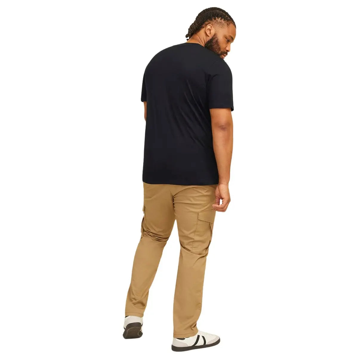 Velké pánské bavlněné tričko s nápisy Jack &amp; Jones 12258871 černé