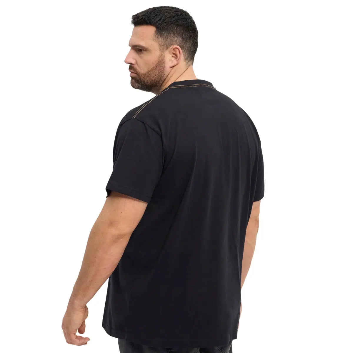 Duży męski t-shirt z nadrukiem samochodu koszulka z krótkim rękawem North Latitude 53106-0099 czarna