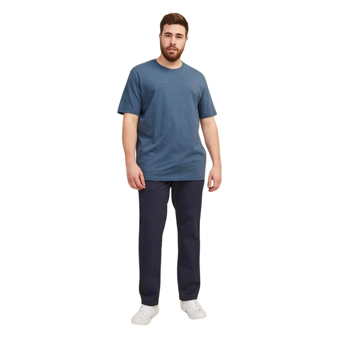 Velké pánské tričko s krátkým rukávem, jednobarevné Jack &amp; Jones 12253778 tmavě modré