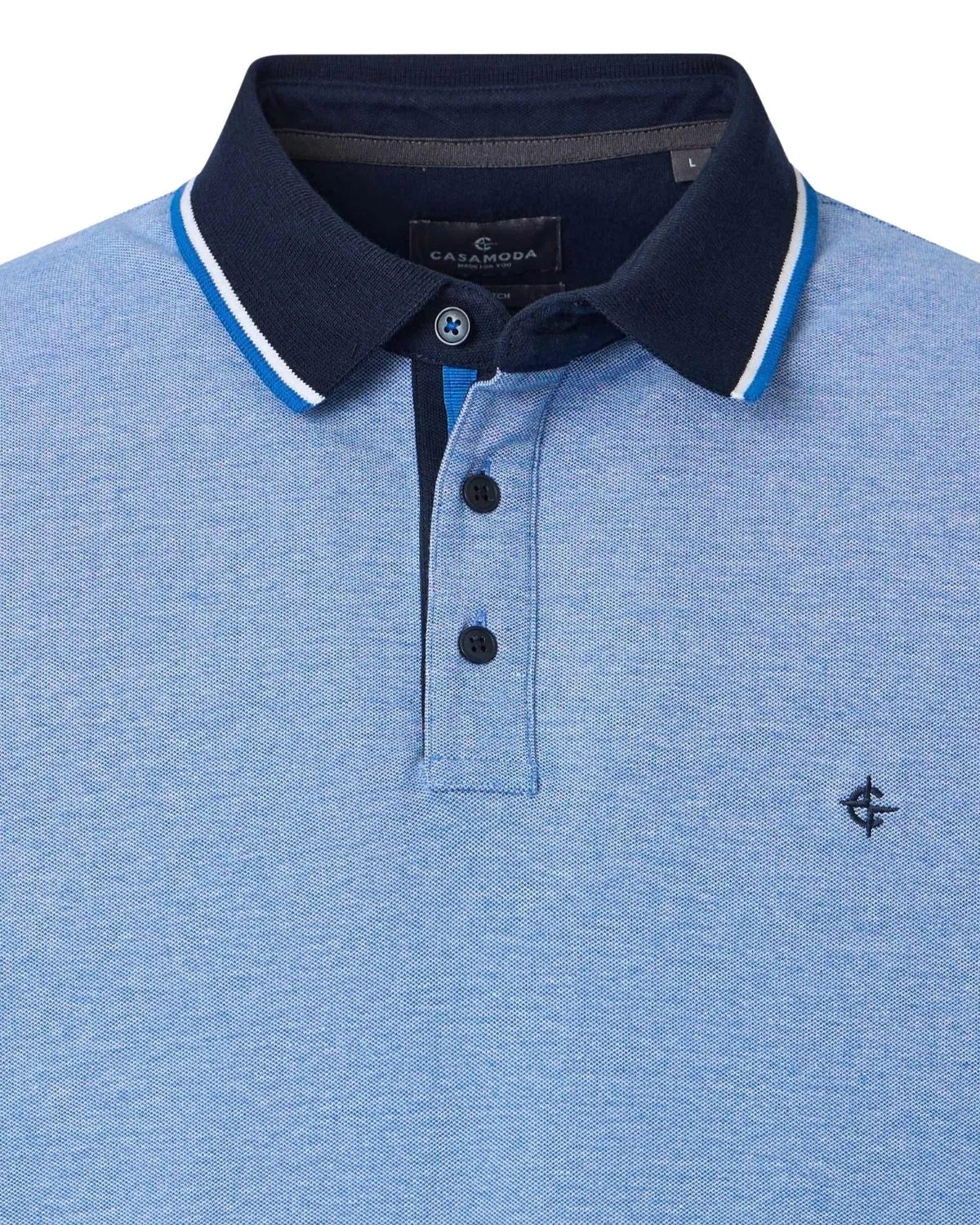 Pánské velké polo tričko s límečkem Casa Moda 126320101-145 modré