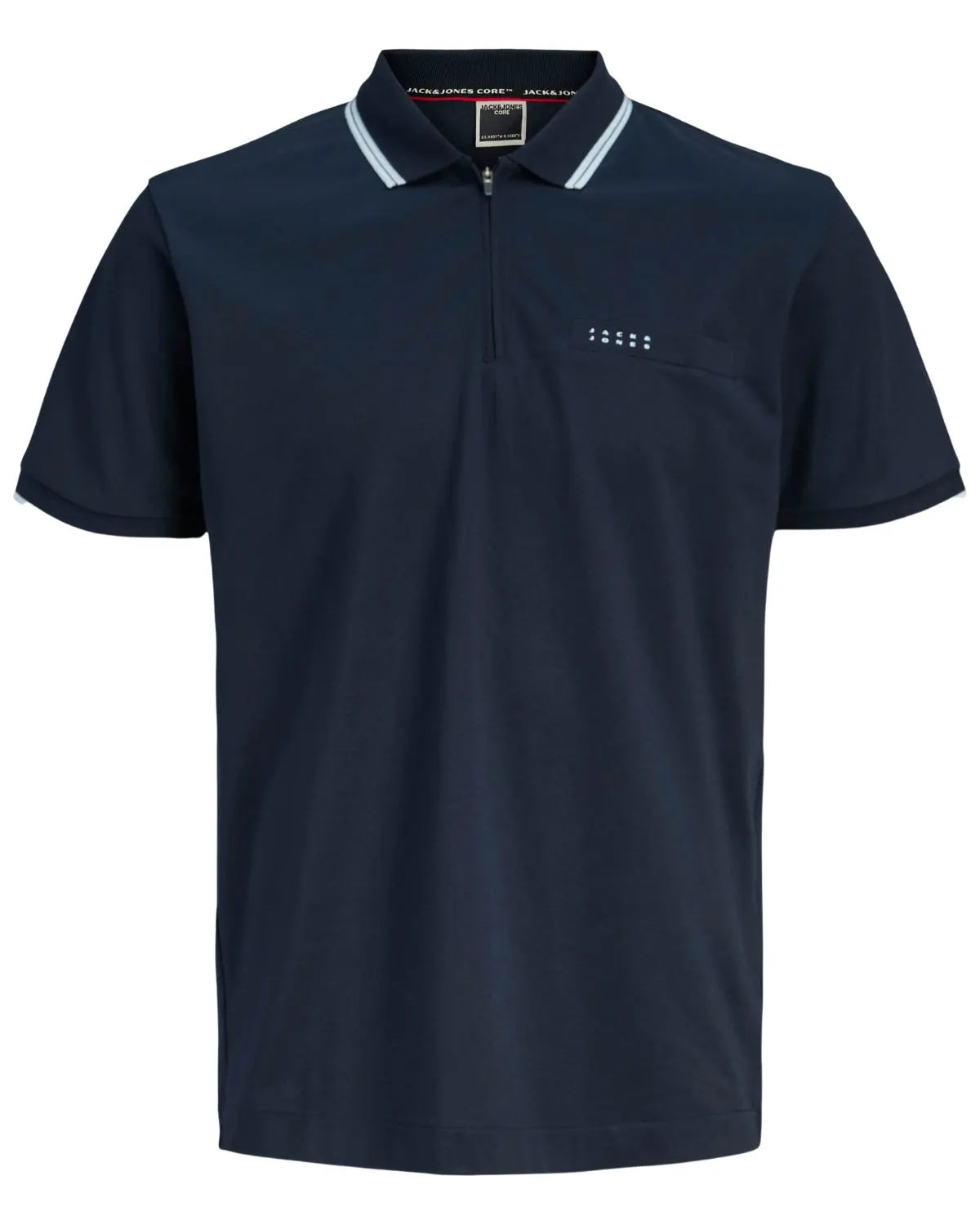 Duża męska koszulka polo z zamkiem Jack &amp; Jones 12297139 granatowa