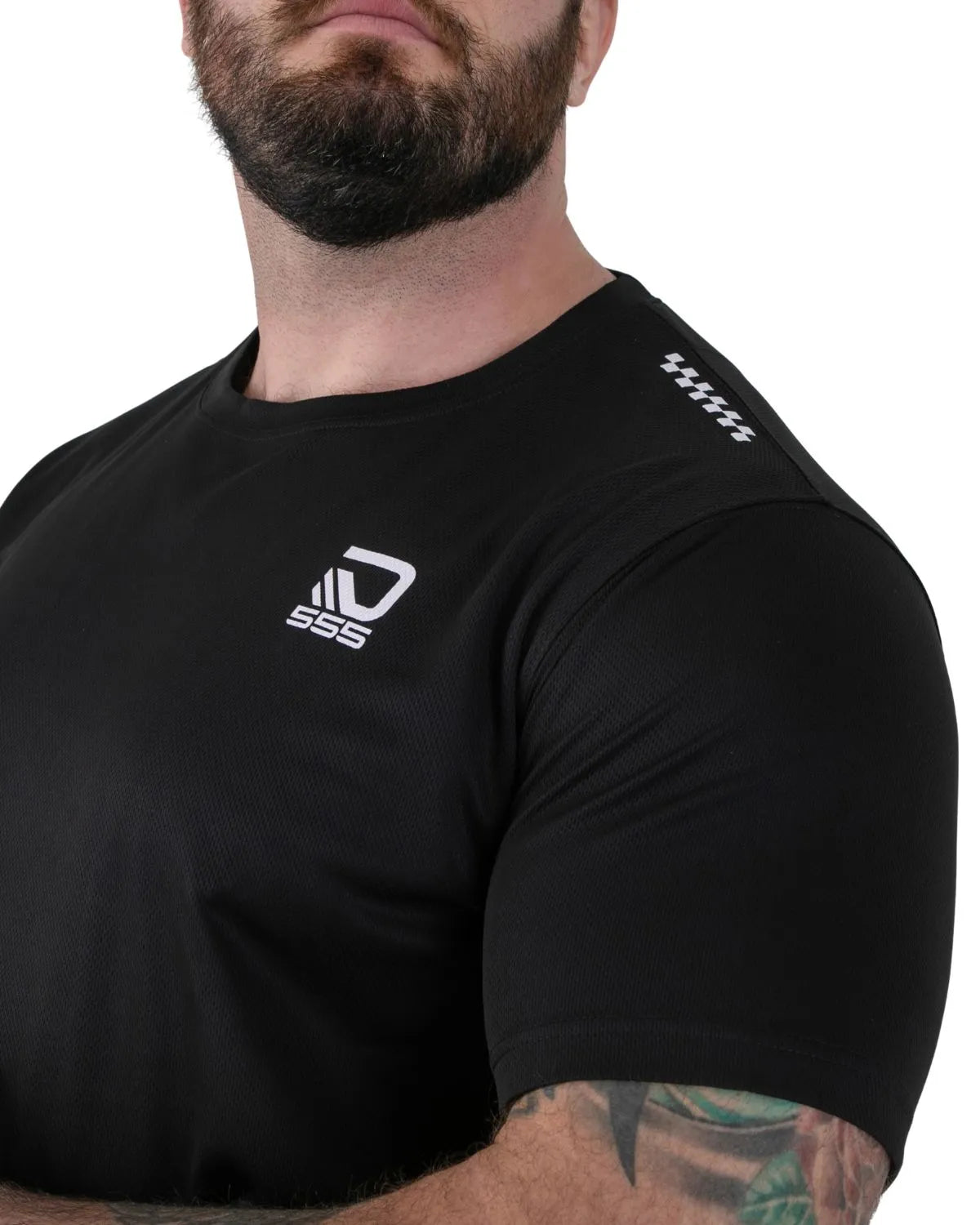 Duży męski sportowy t-shirt koszulka z krótkim rękawem Scott Duke D555 czarna