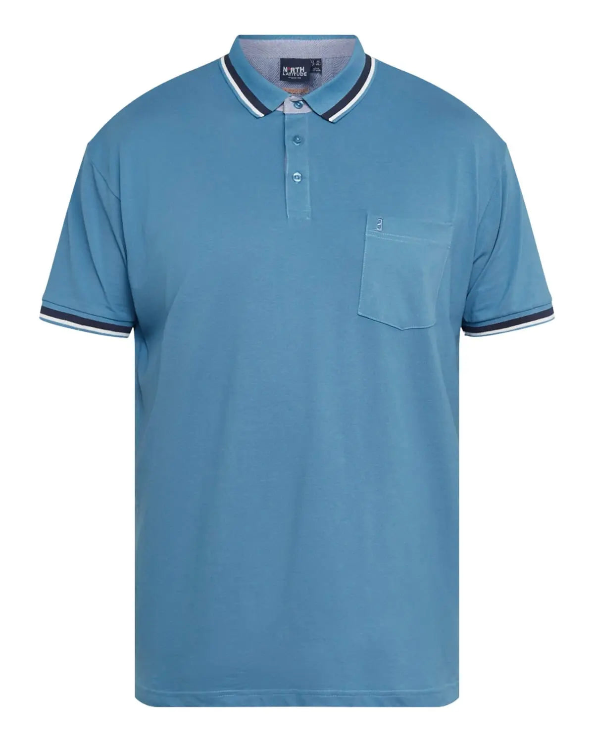 Velké pánské polo tričko s límečkem North Latitude 61128-0540 světle modré