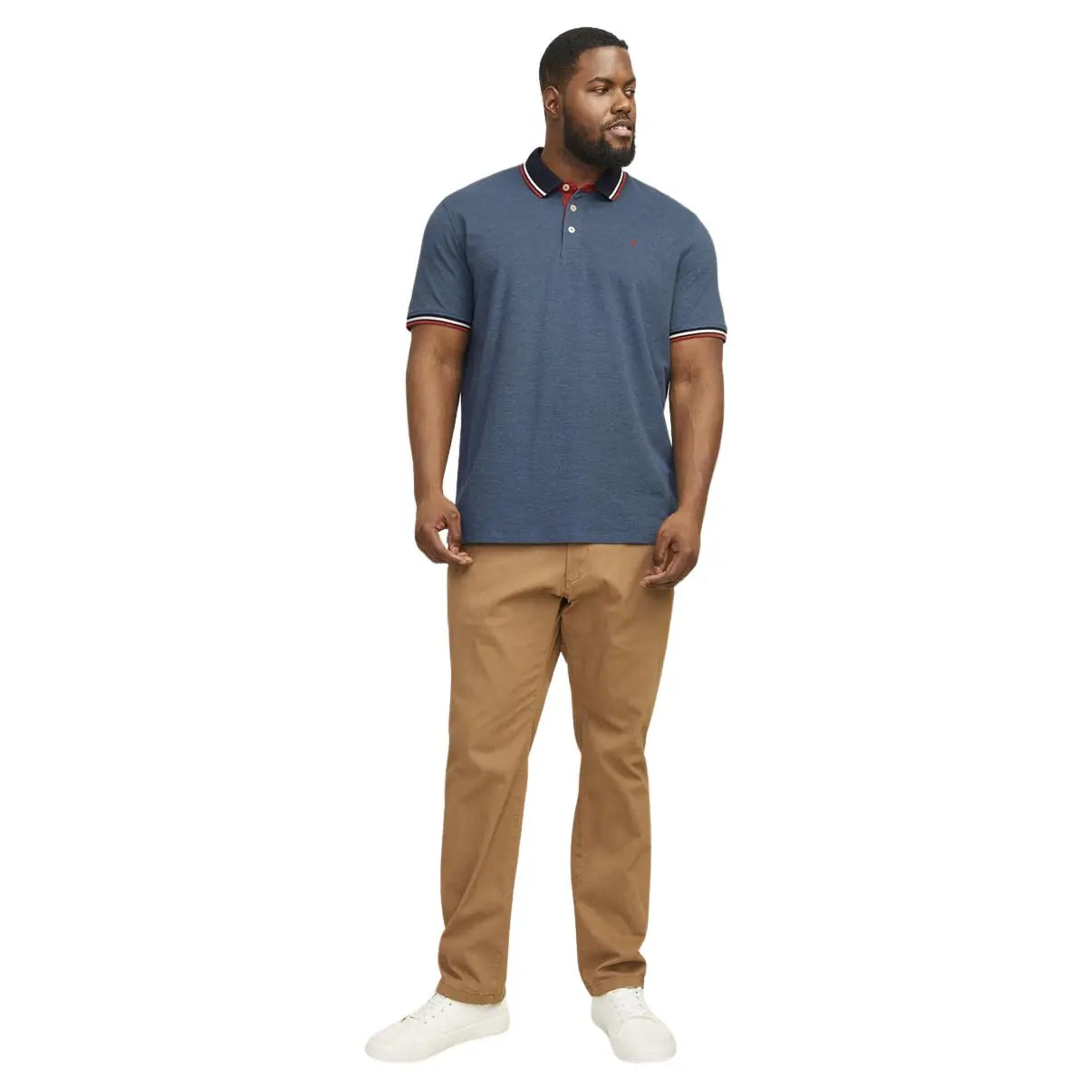 Pánská velká polokošile s límečkem Jack &amp; Jones 12143859 tmavě modrá