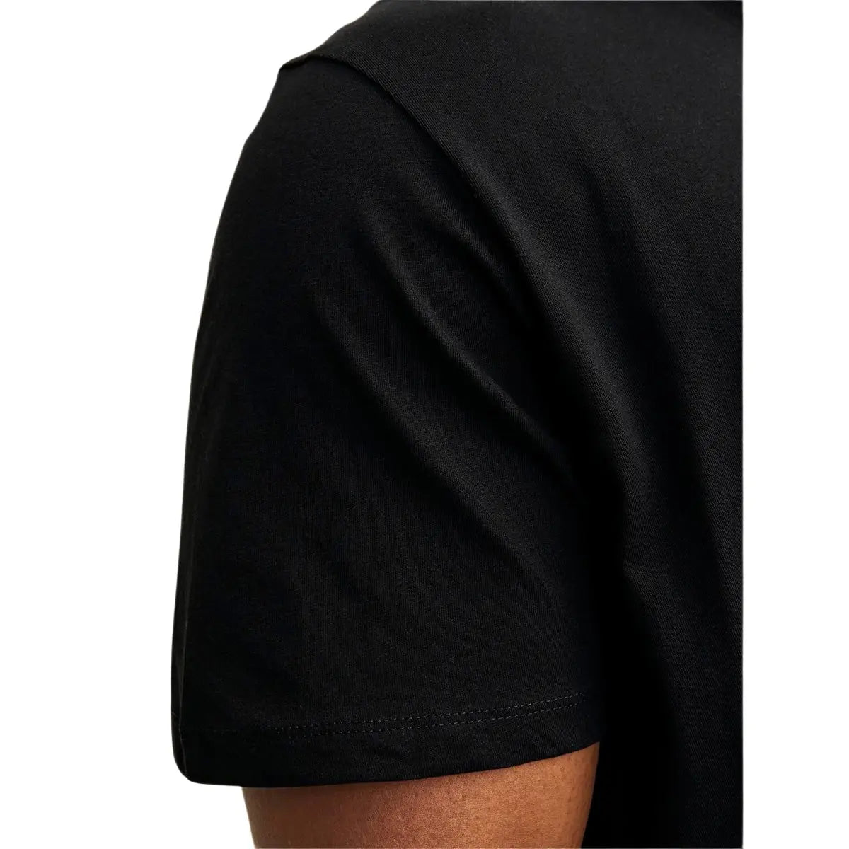 Duża męska koszulka z krótkim rękawem t-shirt gładki Jack &amp; Jones 12250623 czarna