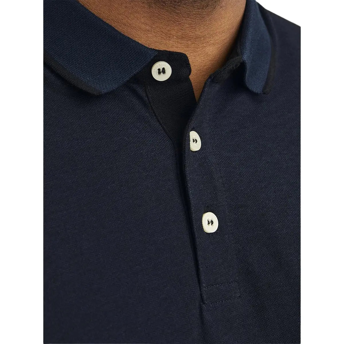 Pánské velké polo tričko s límečkem Jack &amp; Jones 12143859 tmavě modrá