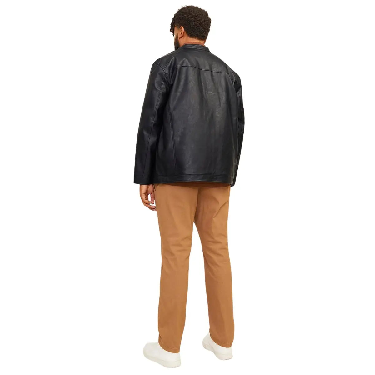 Velká pánská bunda z umělé kůže Jack &amp; Jones 12264095 černá