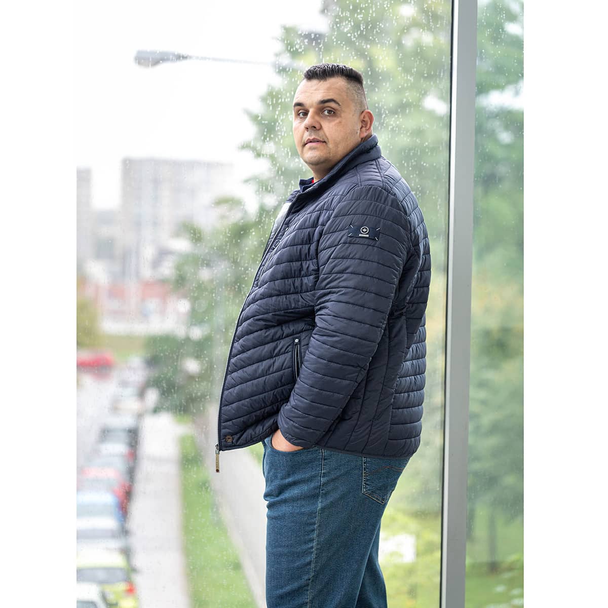 Pánská velká lehká celoroční bunda Redpoint Walker námořnická modrá