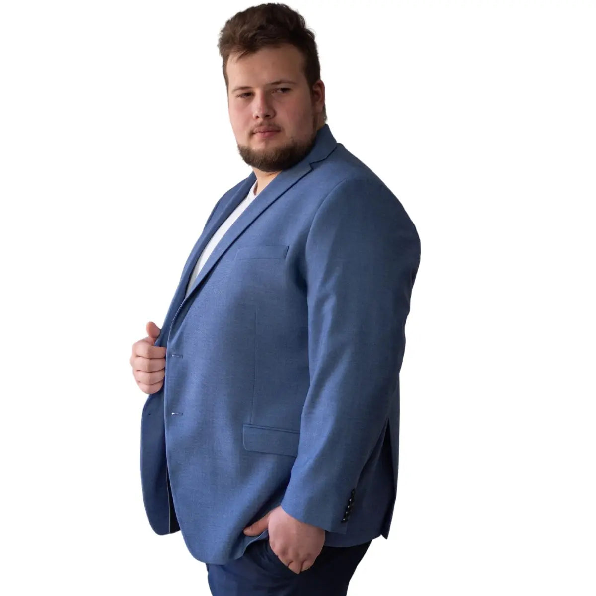 Duża męska marynarka plus size  Konik Edmund 610 ciemnoniebieska