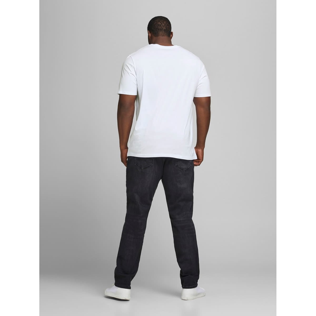 Duża męska koszulka z napisami t-shirt Jack &amp; Jones 12184987 biały