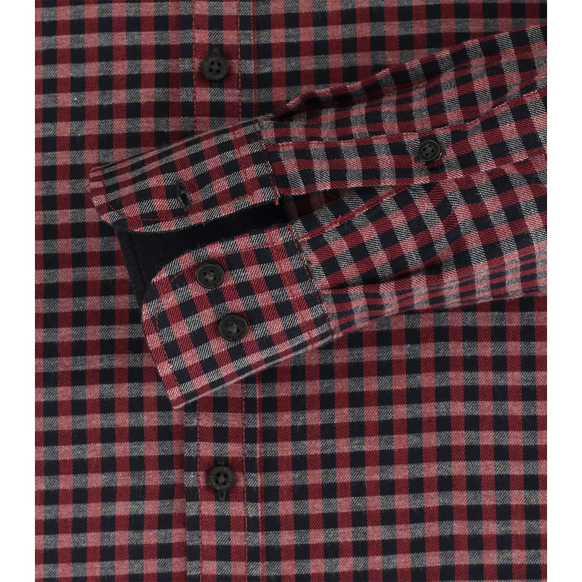 Duża męska koszula w kratę długi rękaw Casa Moda 434110700-400 bordowa