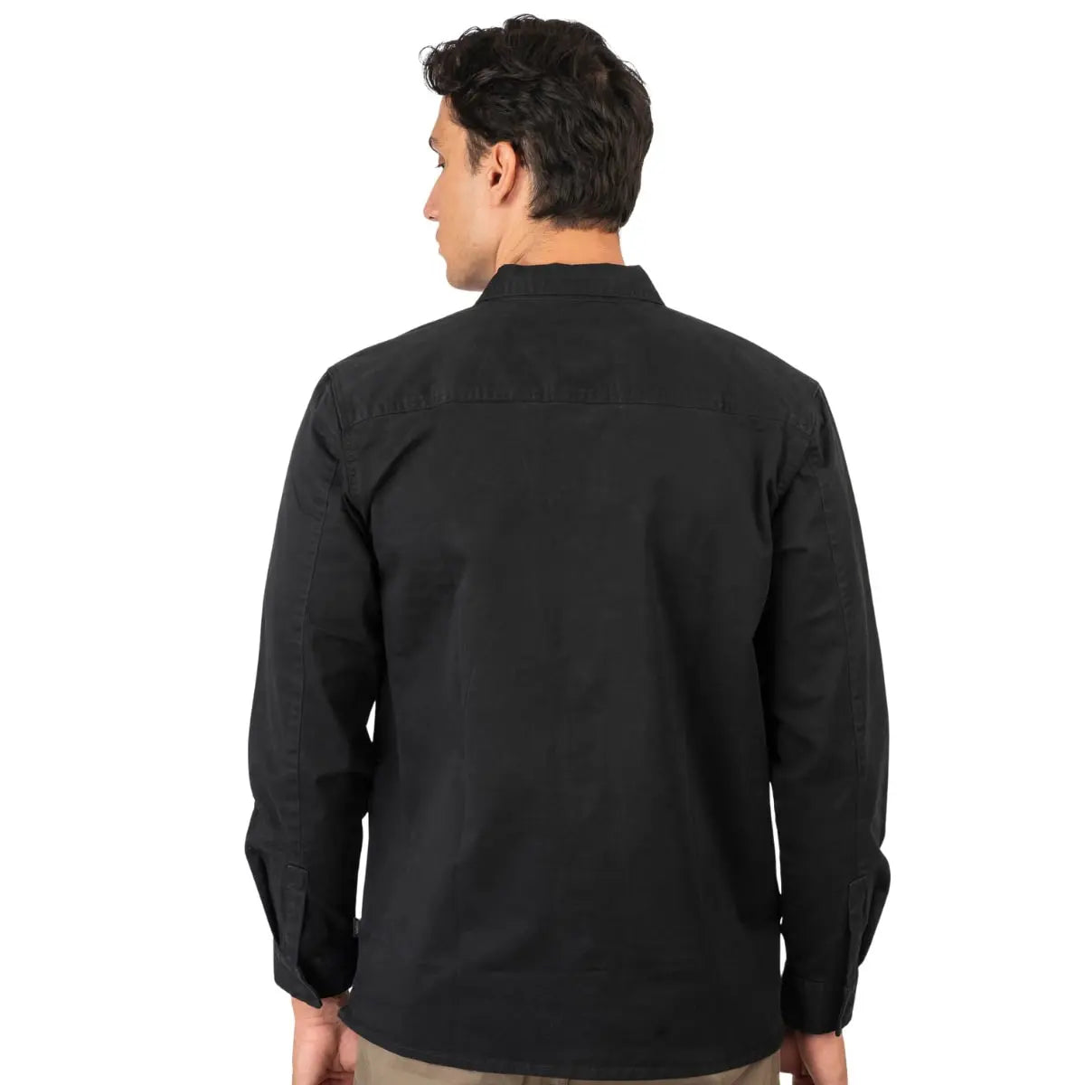 Duża męska koszula z długim rękawem Double Urban Outfitters GS-5118 czarna