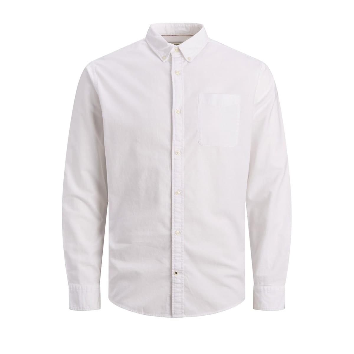 Pánská hladká košile Jack &amp; Jones s dlouhým rukávem 12190444 bílá