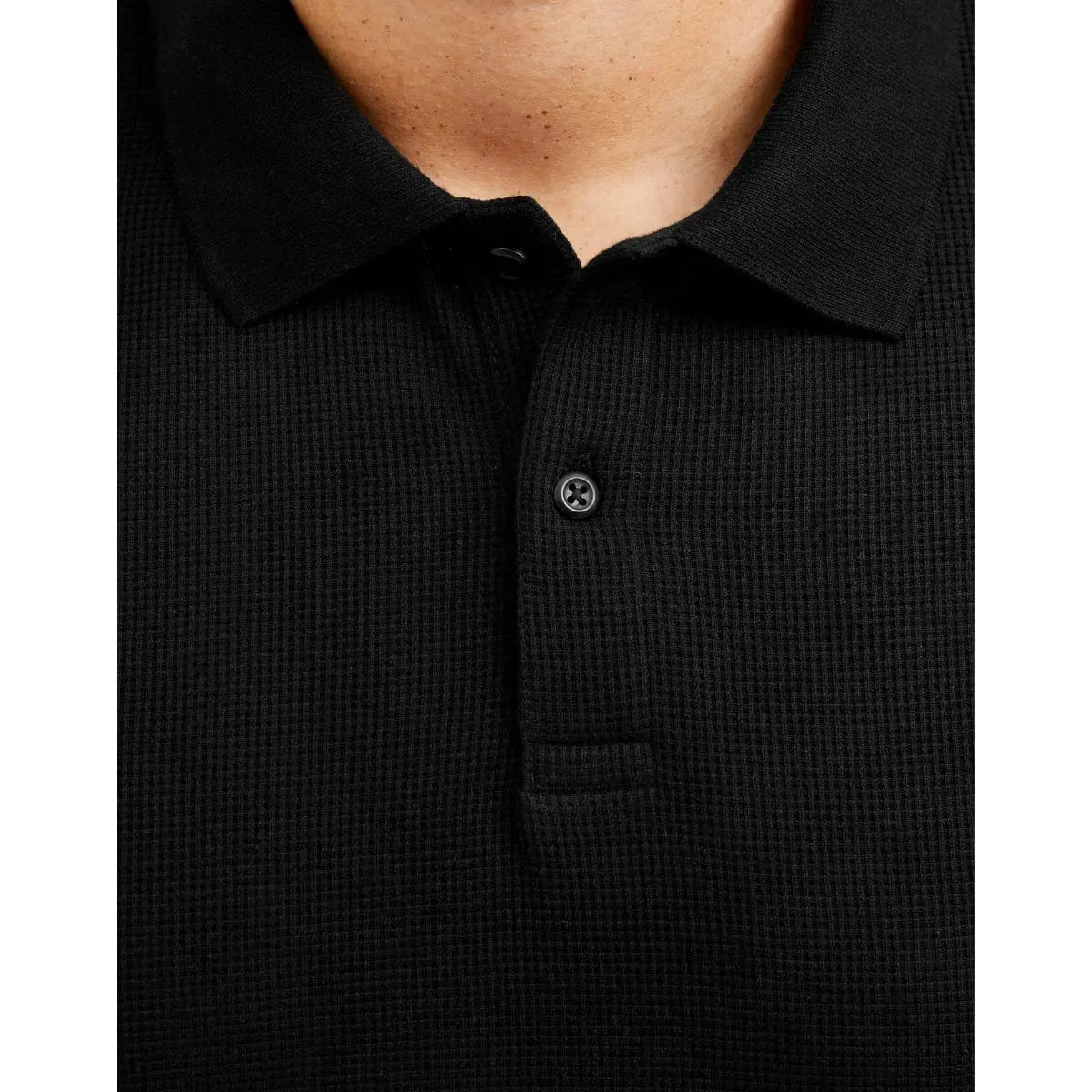 Velké pánské tričko s límečkem Jack &amp; Jones 12274980 černé