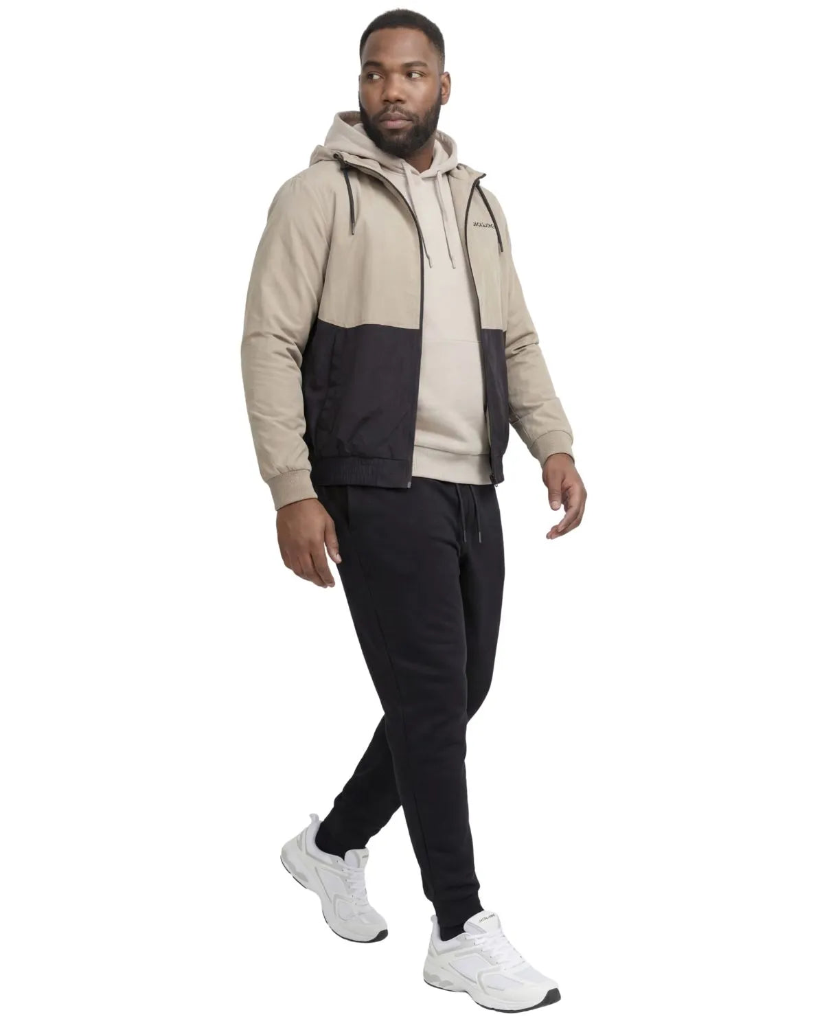 Velké pánské hladké tepláky Jack &amp; Jones 12263986 černé