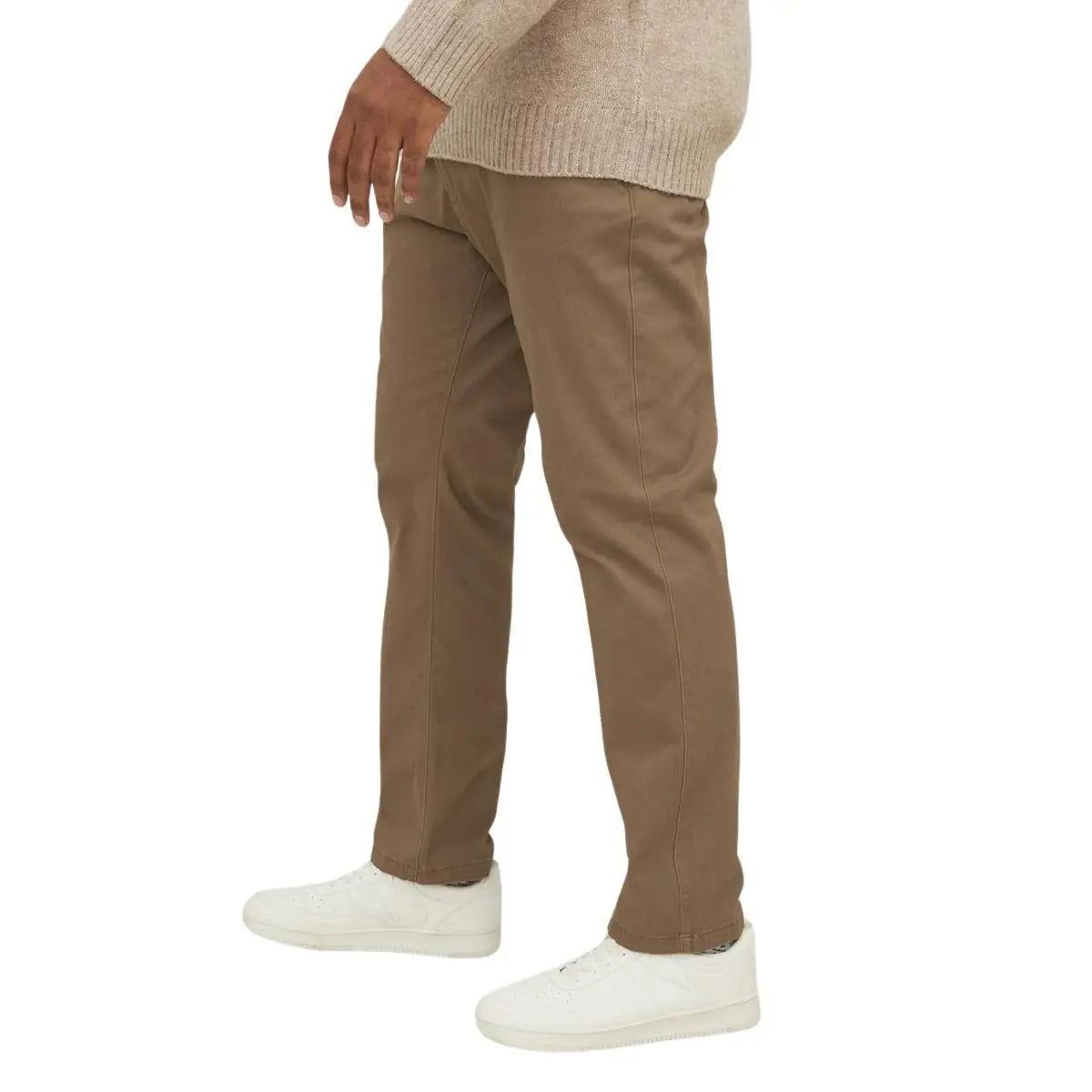 Velké pánské chino kalhoty Jack &amp; Jones 12243603 světle hnědé