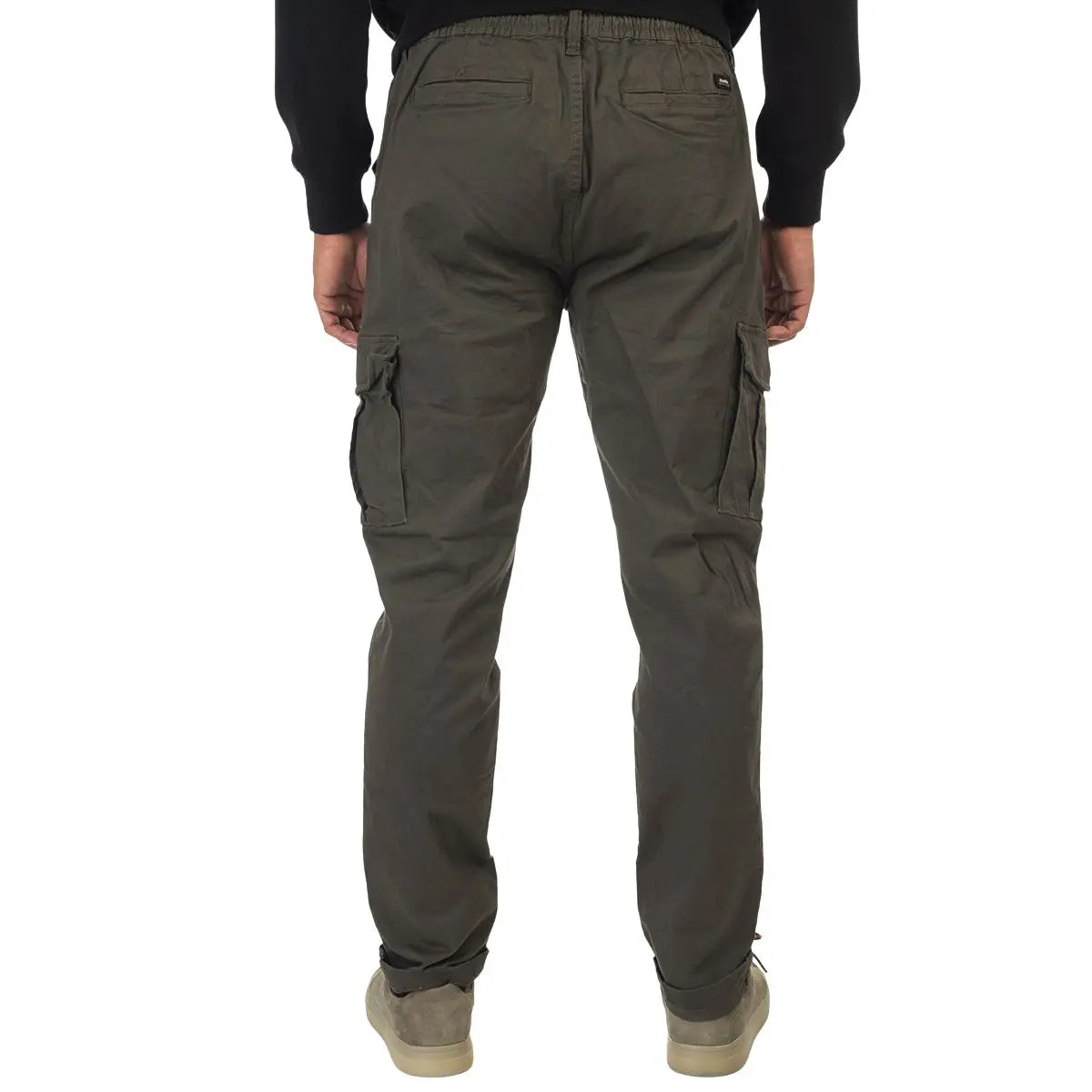 Duże męskie spodnie bojówki proste nogawki Double Urban Outfitters CCP-4014 khaki