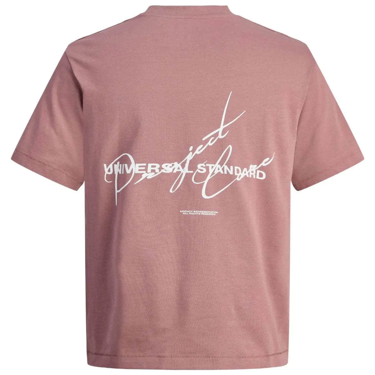 Duża męska koszulka t-shirt  z nadrukiem na plecach Jack &amp; Jones 12288178 fioletowy