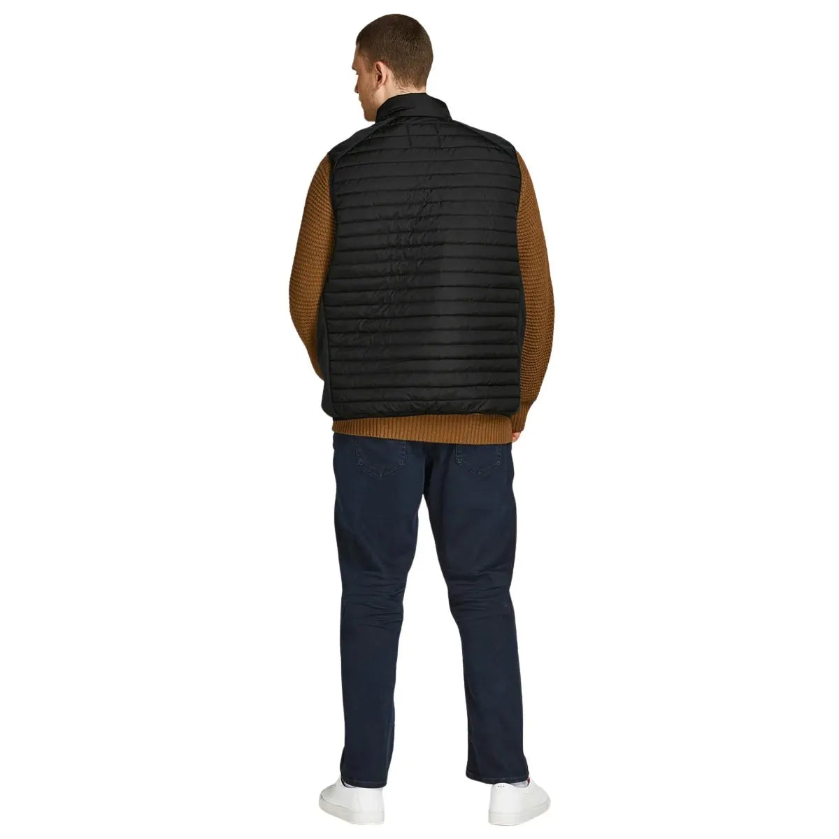 Velký pánský bezrukávníkový svetr se stojáčkem Jack &amp; Jones 12205347 černý