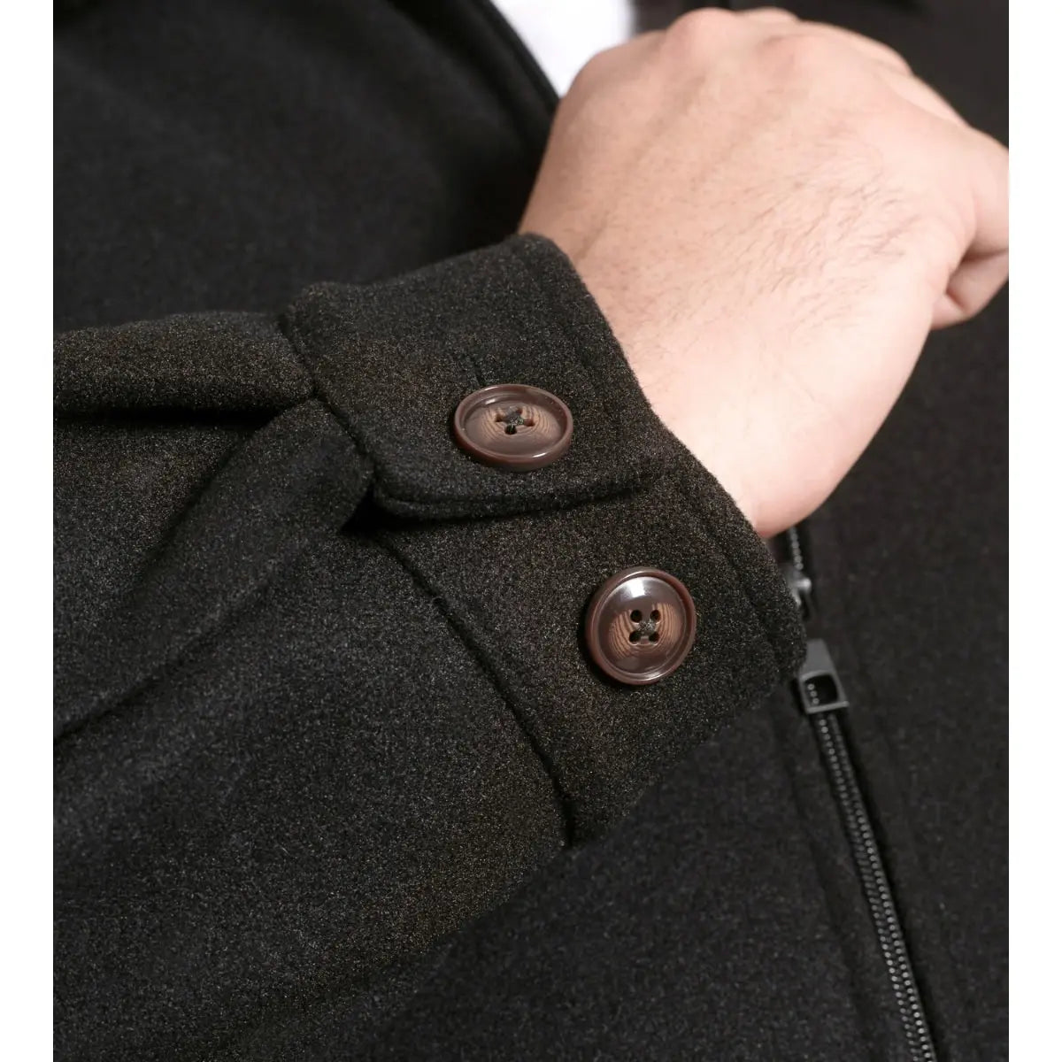 Velká pánská bunda krátký kabát s límečkem Duke Clothing D555 Epsom černá