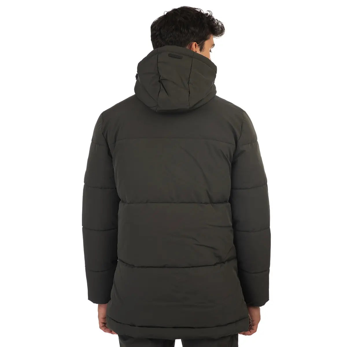 Duża męska kurtka zimowa z kapturem Double Urban Outfitters MJK-2022 khaki