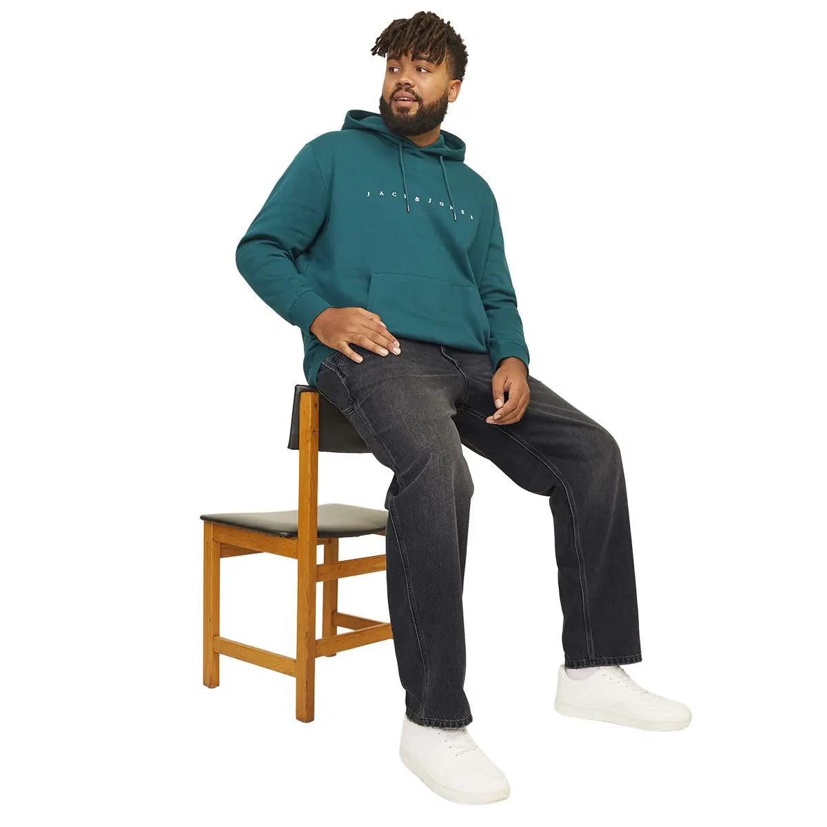 Duże męskie spodnie jeansowe Jack &amp; Jones 12262859 czarne