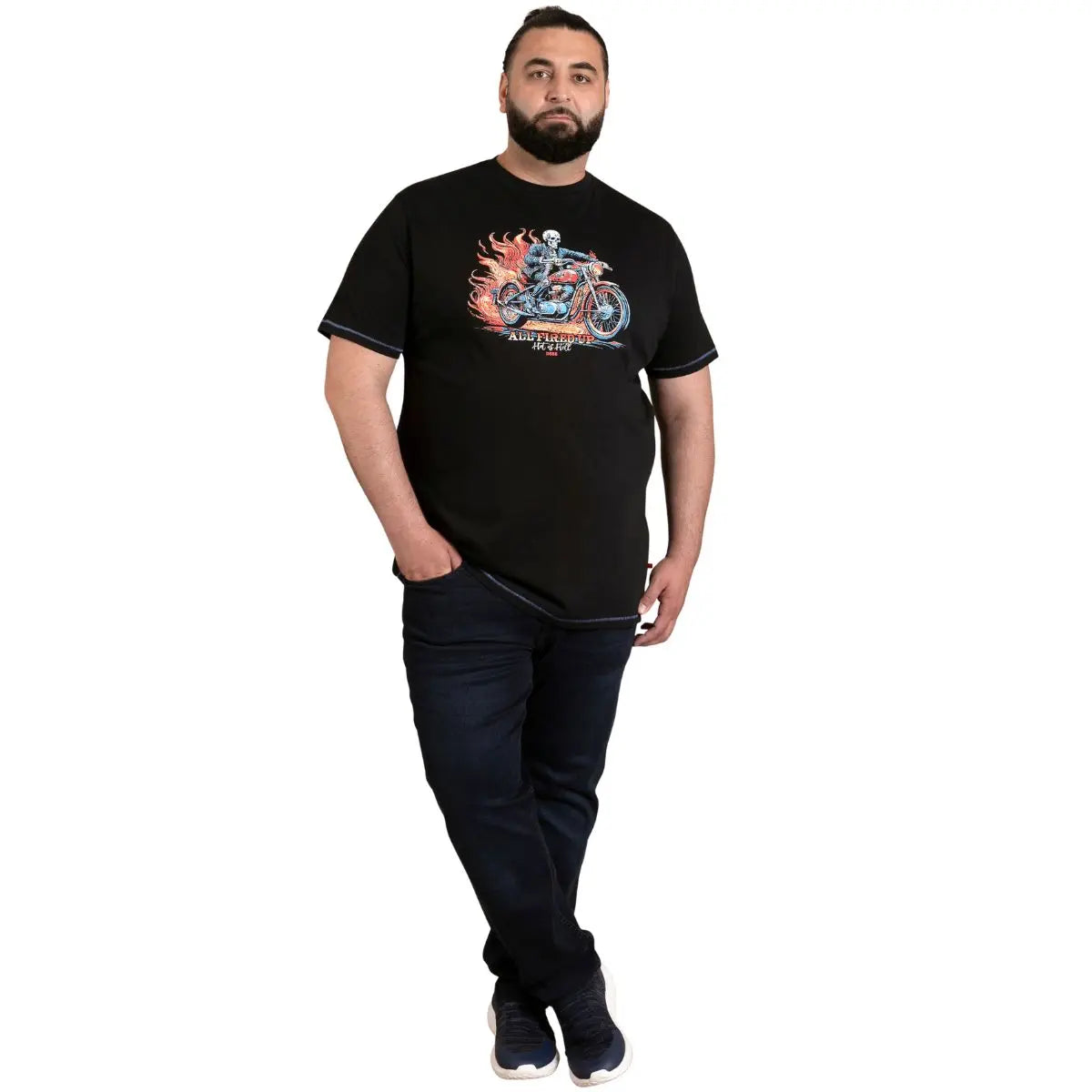Duża koszulka t-shirt męski duży nadruk Duke Dewsbury czarny