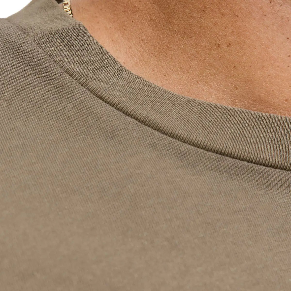 Duży męski t-shirt  koszulka z nadrukiem krótkim rękawem Jack &amp; Jones 12288204 khaki