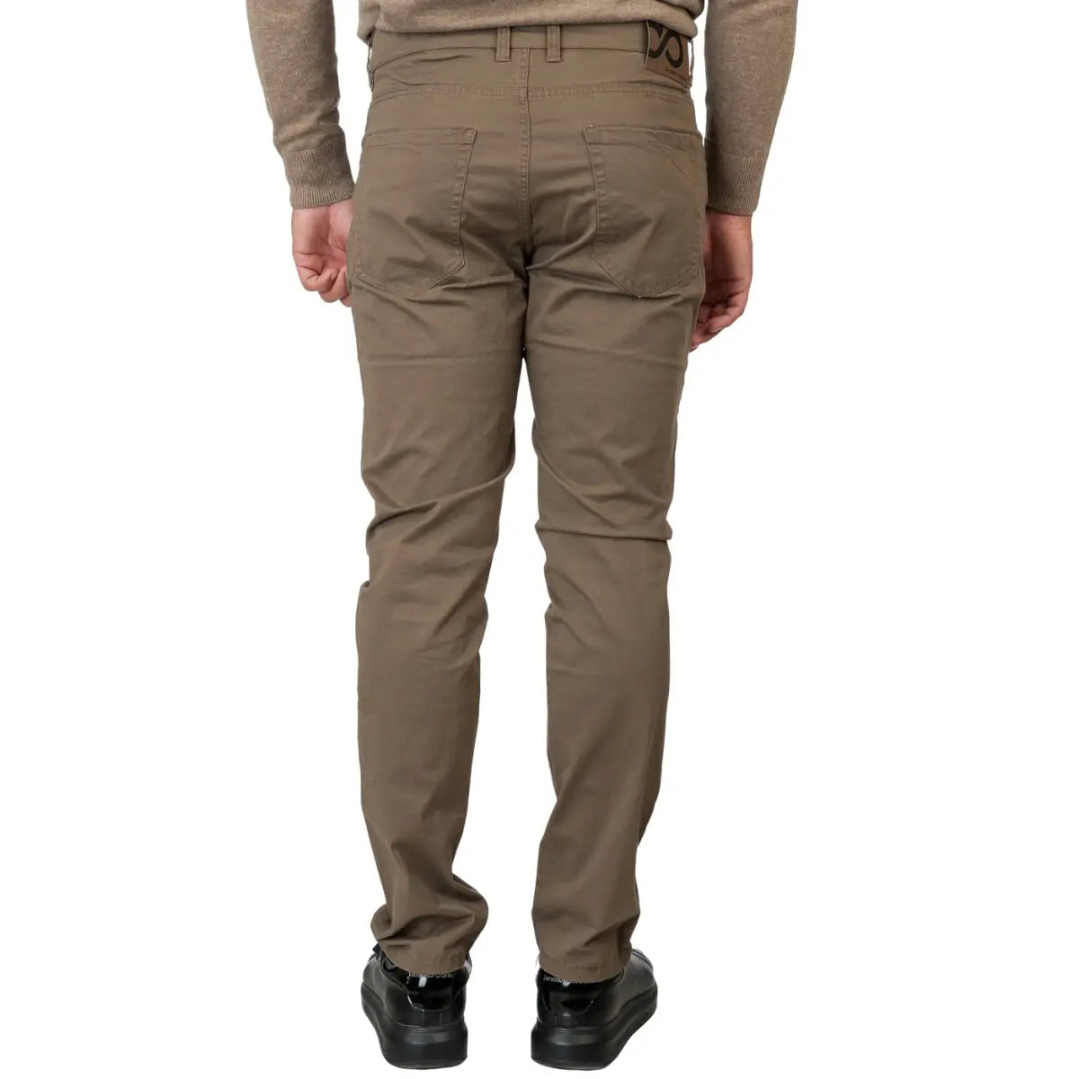 Velké pánské chinos kalhoty s rovnou nohavicí Double Urban Outfitters FP-4082 hnědé