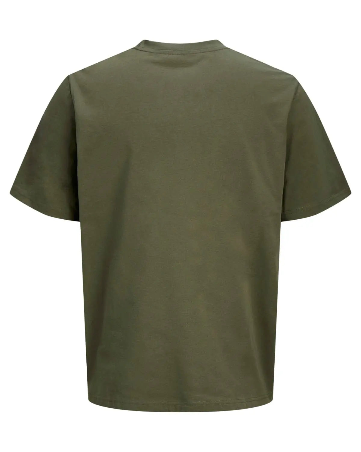 Duża męska koszulka krótki rękaw t-shirt z napisami Jack &amp; Jones 12294518 khaki