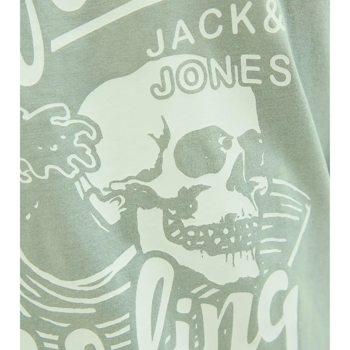 Velké pánské tričko s potiskem na zádech Jack &amp; Jones 12275741 zelené