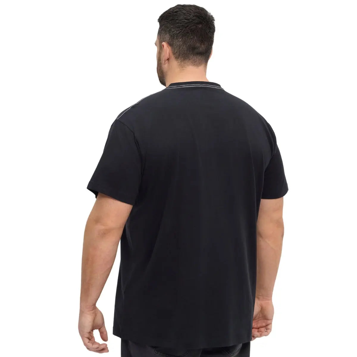 Duży męski t-shirt z nadrukiem koszulka z krótkim rękawem North Latitude 53105-0099 czarna