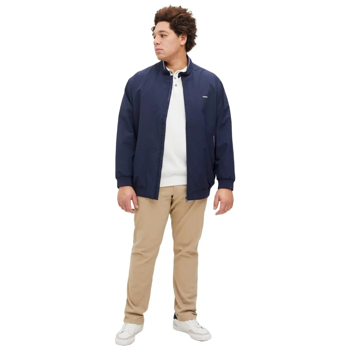 Velká pánská přechodová bomber bunda Jack &amp; Jones 12274672 tmavě modrá