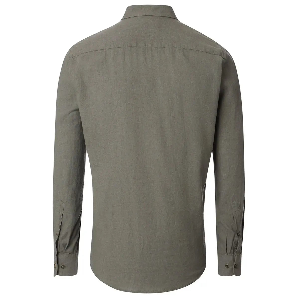 Velká pánská lněná košile s dlouhým rukávem Redmond 251135111-60 khaki