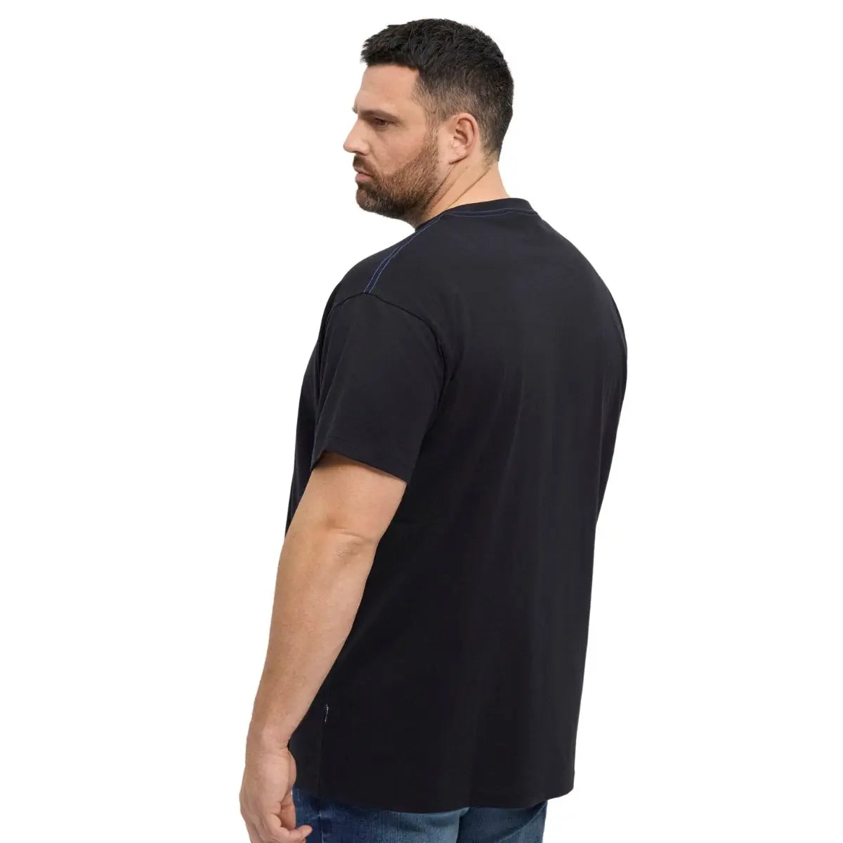 Duży męski t-shirt z nadrukiem koszulka z krótkim rękawem North Latitude 99135-0099 czarna
