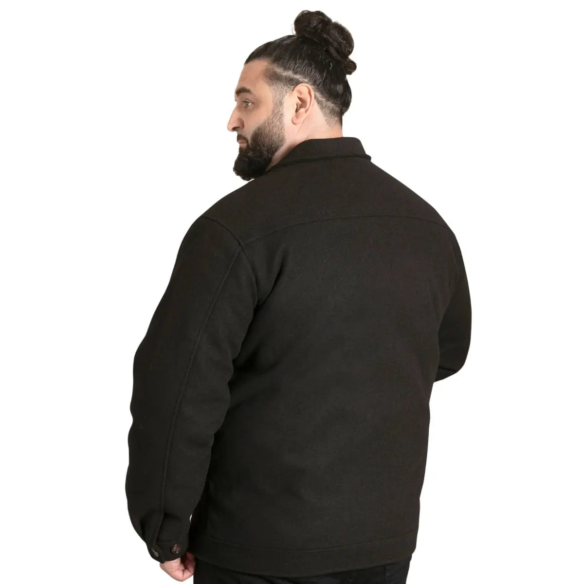 Velká pánská bunda krátký kabát s límečkem Duke Clothing D555 Epsom černá