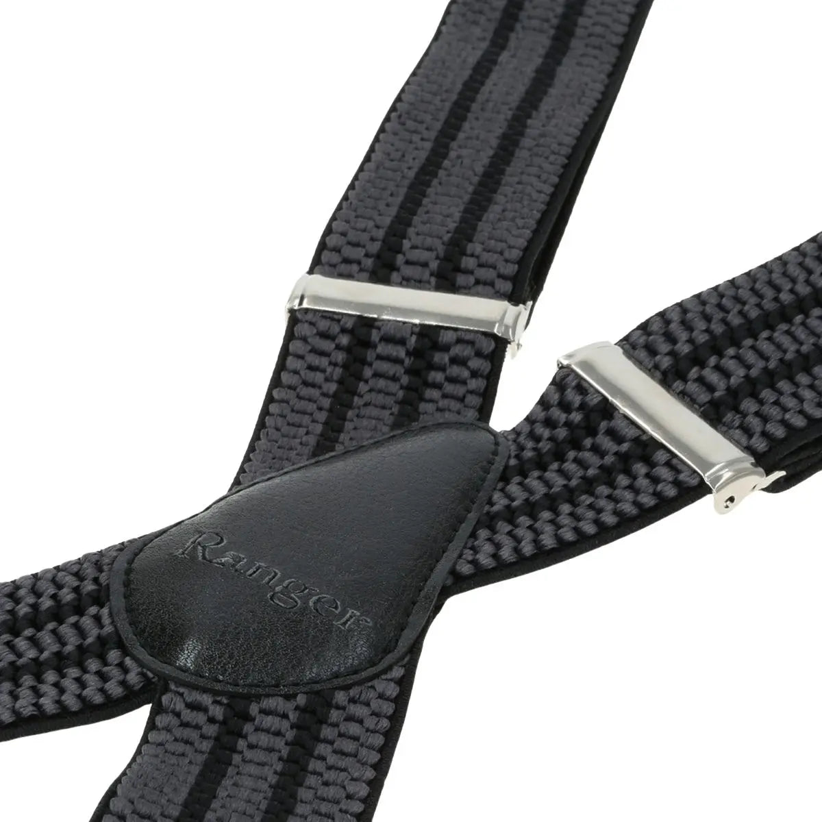 Velké pánské šle X Ranger 4cm DJ40-058 tmavě šedé-černé