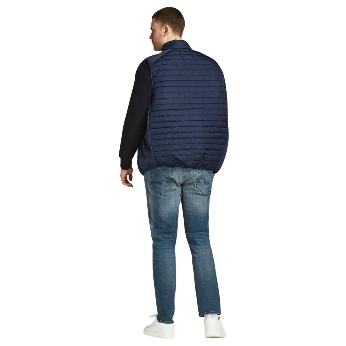 Velká pánská vesta se stojáčkem Jack &amp; Jones 12205347 tmavě modrá
