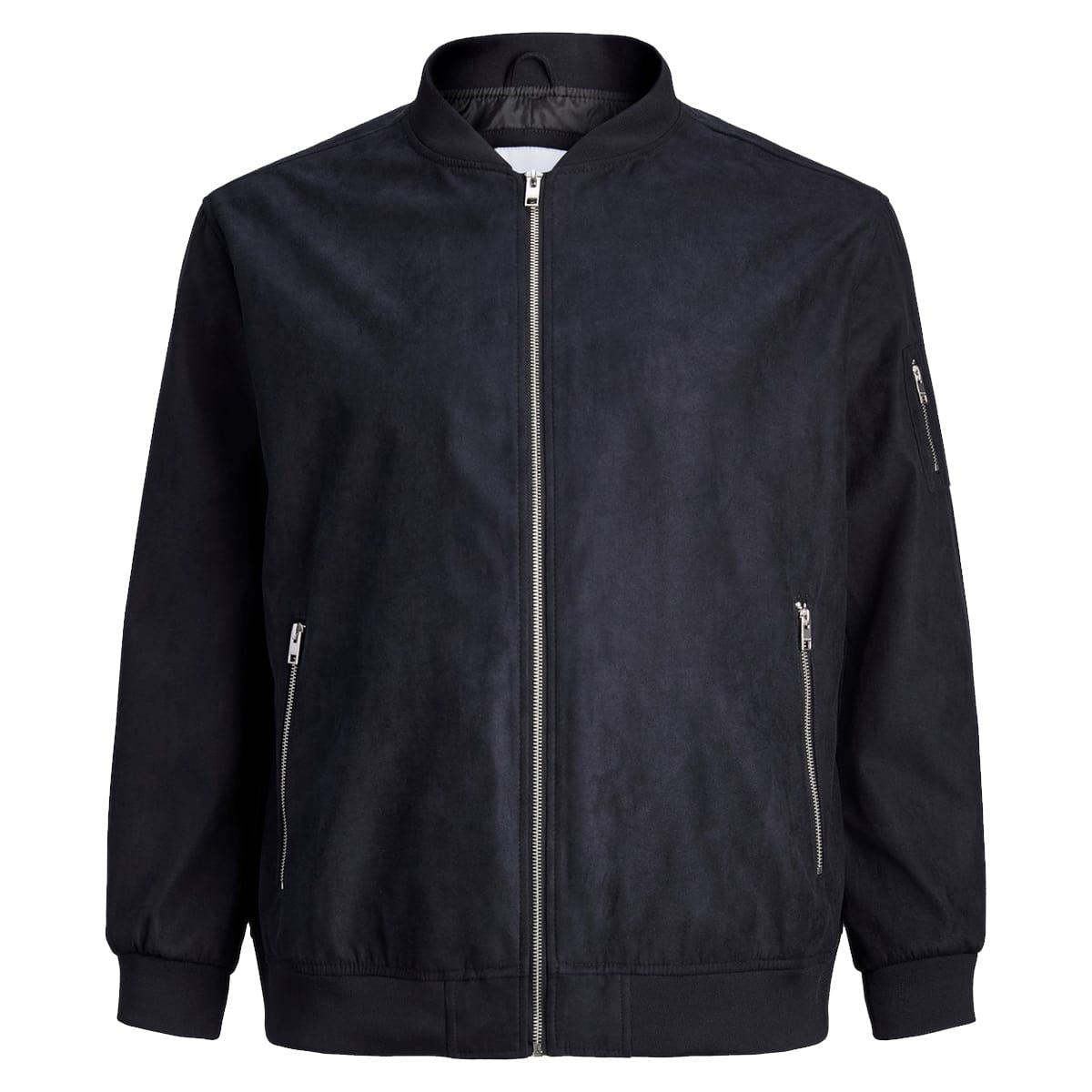 Duża męska kurtka bomberka zamszowa Jack &amp; Jones 12243516 czarna