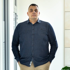 Pánská hladká košile s dlouhým rukávem Duke D555 Jacob tmavě modrá